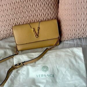 Versace Tan crossbody/clutch
